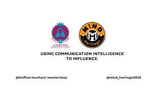 Using Communication Intelligence to Influence Teachers' Masterclass.
