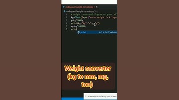 kilogram convert into gm, mm, ton #python #shorts #coding