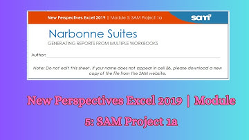 New Perspectives Excel 2019 | Module 5: SAM Project 1a #newperspective #excel #module5 #samproject1a