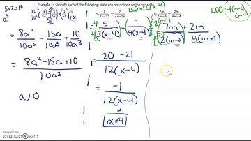 MCR3U 2.2b Operations with Rational Expressions - Addition and Subtraction