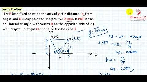 18 Let P be a fixed point on the axis of y at a distance ‘a’ from origin and Q is any point on the p