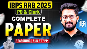 IBPS RRB PO/Clerk 2025 | IBPS RRB Reasoning Most Expected Paper | by Sachin Sir
