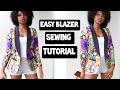 How to sew a Blazer Jacket // Shawl Collar Jacket // DIY// How to cut and sew a blazer jacket