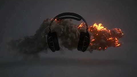 Headphone intro video | 4k video | fire effect