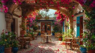 Relaxing Spanish Cafe Jazz Music | TV Art Screensaver | Spring Ambience