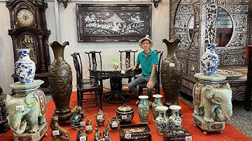 25/92023/ Bộ Bàn Tàu Xưa, Cặp Voi Gốm Lớn, Bình Đồng Xưa, #0707074844 [zalo]