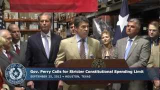 Famous Gov. Perry, Lt. Gov. Dewhurst Call for Stricter Constitutional Spending Limit Profile