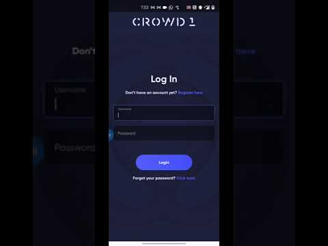 Cant log in on crowd1 app