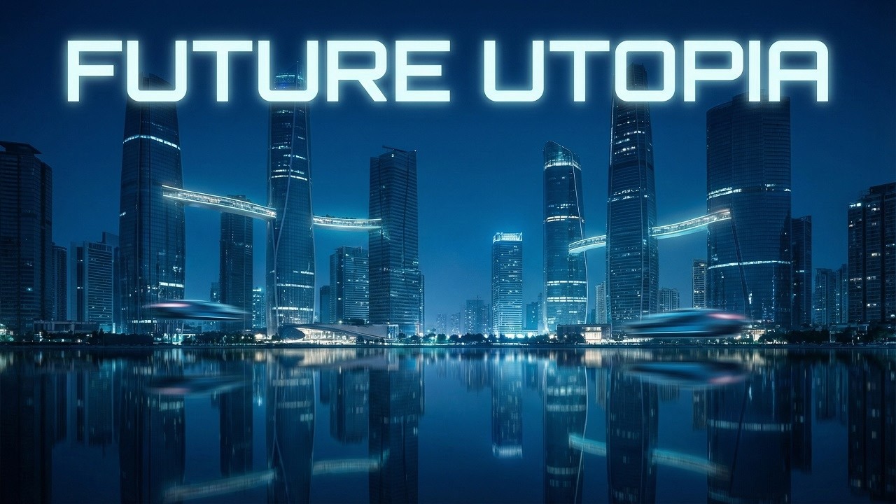 Relaxing Futuristic City 3090 (4K) | AI Sci-Fi Ambience for Sleep & Focus