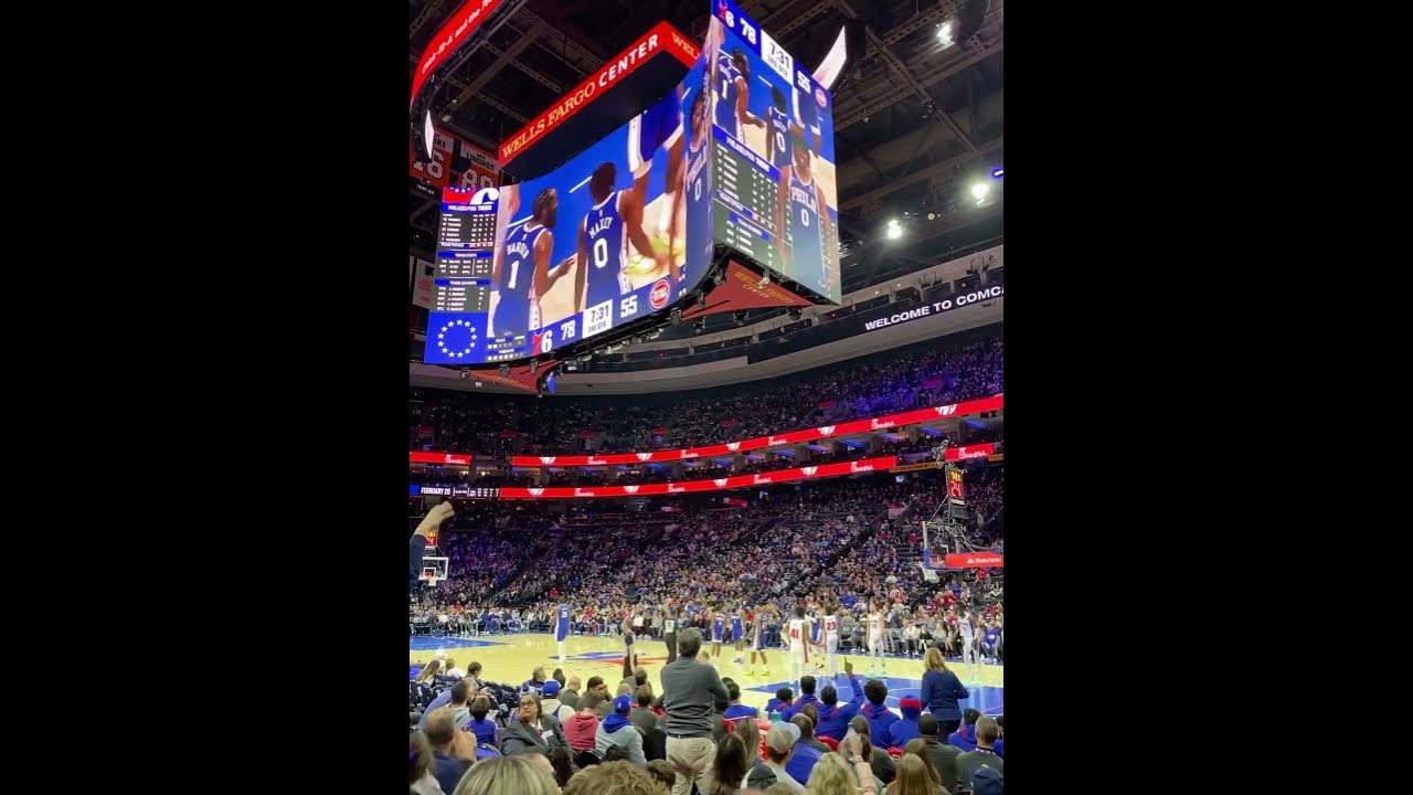 Tyrese Maxey and1! Wells Fargo Center Section 103 - YouTube