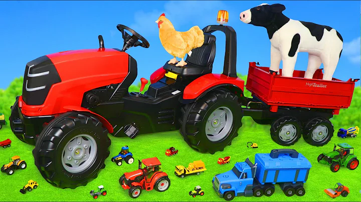 A Tractor collects Toys and Animals from the Farm