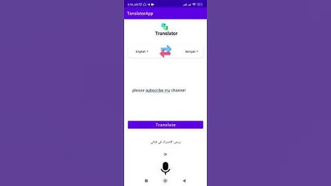 Translator app in android studio