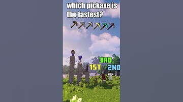 Which Minecraft Pickaxe is Faster? 🤔