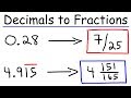 Decimals to Fractions