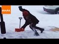 Ridiculous Slip While Shoveling Snow