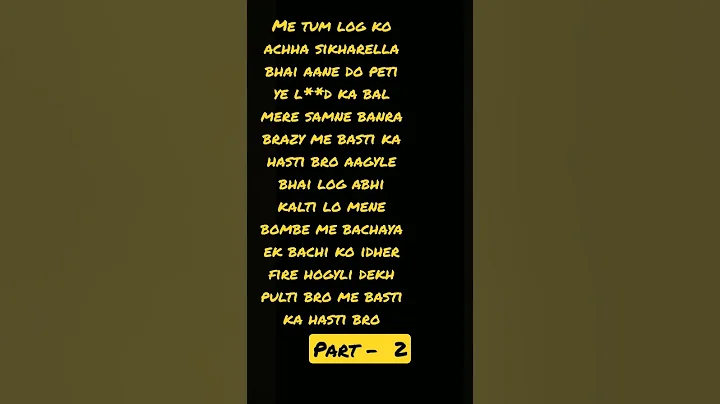 basti ka hasti part 2 lyrics song #mcstan
