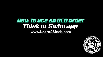 How to use One Cancels Other (OCO) order with ThinkorSwim