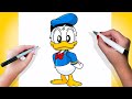 How to draw donald duck  tutorial easy
