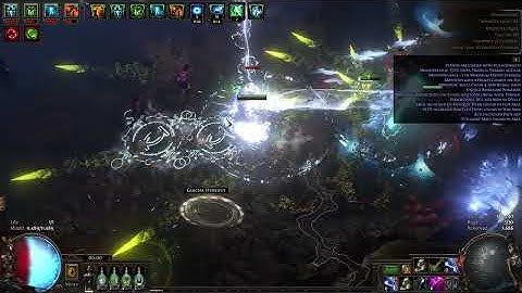 Poe 3.27 Kinetic Fussilade Elementalist T17 Abomination Map Boss rush