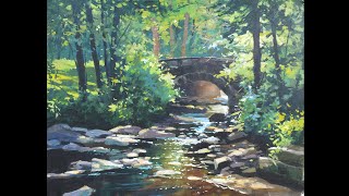 Capture the morning sun. A plein air acrylic demo by Christopher Leeper