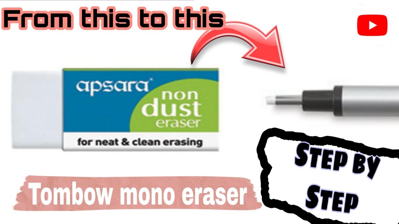 How to Make Tombow Mono Eraser //step by step - YouTube