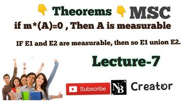 If outer measure of set is zero then set is measurable (Lecture-7) in hindi