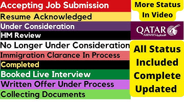 Qatar Airways Application Status Meaning Final Video Every Status Is Here 2022