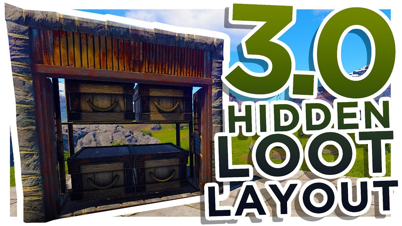 RUST | BEST Hidden Loot Building 3.0 Floorplan Design - YouTube