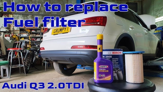 How to replace diesel fuel filter Audi Q7 3.0TDI 