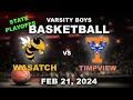 Varsity boys basketball wasatch vs timpview feb 21 2024