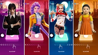 Kpop Demon Hunters Vs Wednesday Adams And Dance Songs Vs Harley Quinn Vs Squid Game Resimi