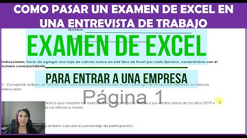 EXAMEN de EXCEL para ENTREVISTA de TRABAJO en ÁREA COMERCIAL 100% PRÁCTICO