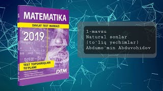 DTM 2019 Matematika  1-mavzu Natural sonlar