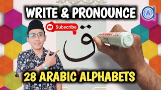 Learn full 28 Arabic alphabets || how to write & pronounce Arabic alphabets || huruf hijaiyah