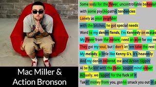 Mac Miller &amp; Action Bronson- Red Dot Music - Rhyme Check lyric video