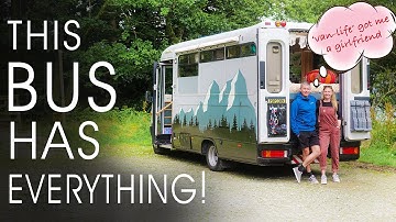 Inside A DREAMY Off-Grid Bus Conversion For Full Time Living