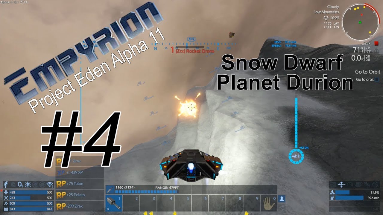 Empyrion Galactic Survival Alpha 11 Project Eden Snow  Dwarf Planet Durion  Let's Fly #4
