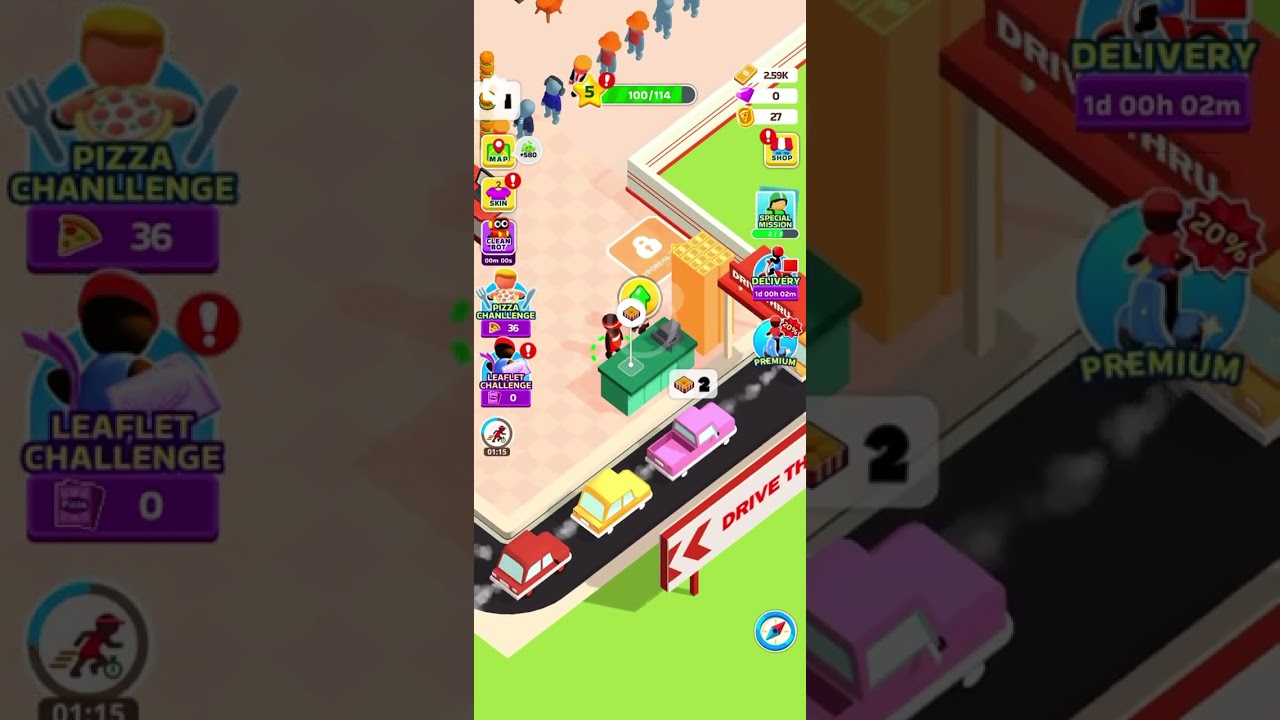 Mobile Restaurant Game Gameplay 🍕 | Level 8 Progress & Upgrades