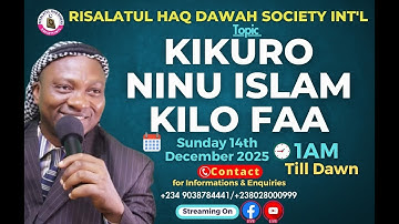 USTAZJAMIU/ KIKURO NINU ISLAM KILO FAA CONT