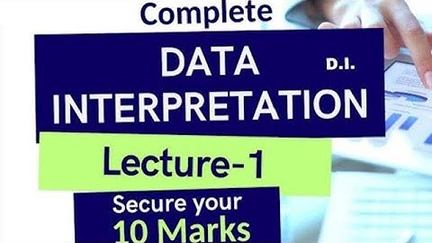 COMPLETE DATA INTERPRETATION (D.I.) || LECTURE-1|| PAPER 1 UGC NET/ KSET 2021 in Kannada