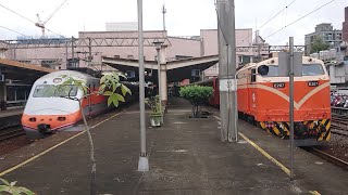 561次莒光號(摺疊門代打)樹林進站(E207)待避135次自強號+出站全紀錄