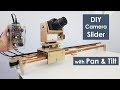 Diy motorized camera slider with pan and tilt head  arduino based project