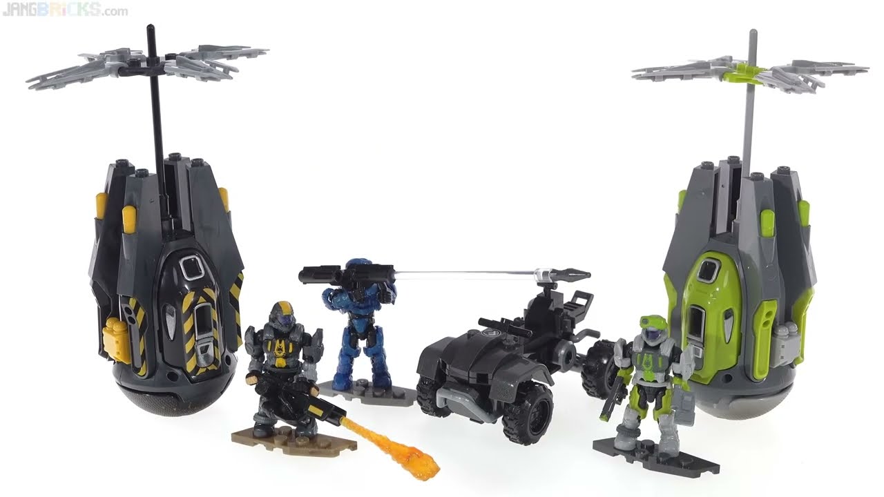 Mega Construx Halo Oni Mongoose, Flood Hunter & Guillotine Drop Pods reviewed 20190417