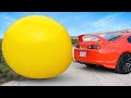 Experiment giant balloon vs car