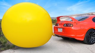 Experiment: Giant BALLOON vs CAR