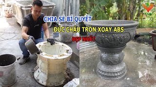 Chia sẻ bí quyết đúc chậu tròn xoay abs đẹp nhất | Khuôn Tổng Hợp