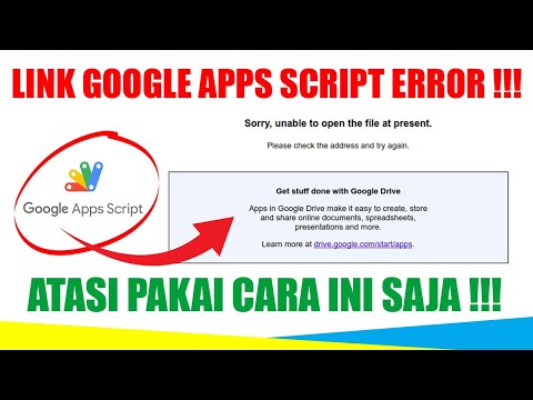 CARA ATASI LINK / IFRAME GOOGLE APPS SCRIPT ERROR DI HP - Unable to open the file at the present