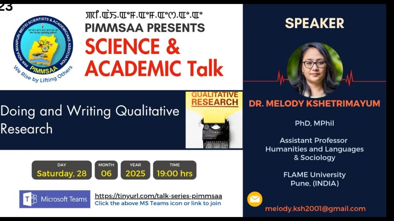 Doing and Writing Qualitative Research- Dr. Melody Kshetrimayum, FLAME University.