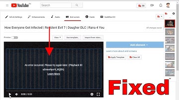 An Error Occured. Please Try Again Later. End Screen Problem Fixed 100% #RanaYT