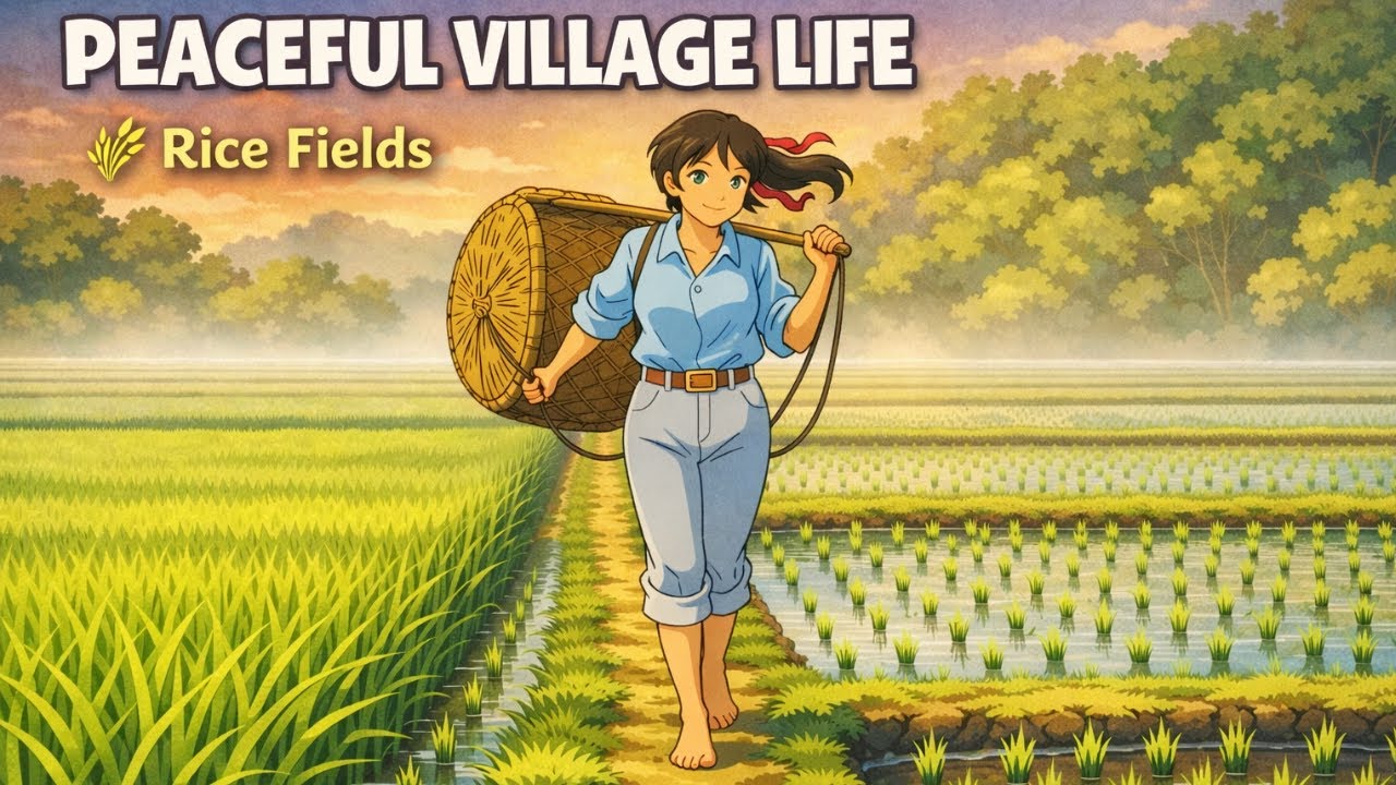 A Day in the Countryside 🌾 Ghibli-Inspired Village Ambience | Peaceful Rural Life Sounds